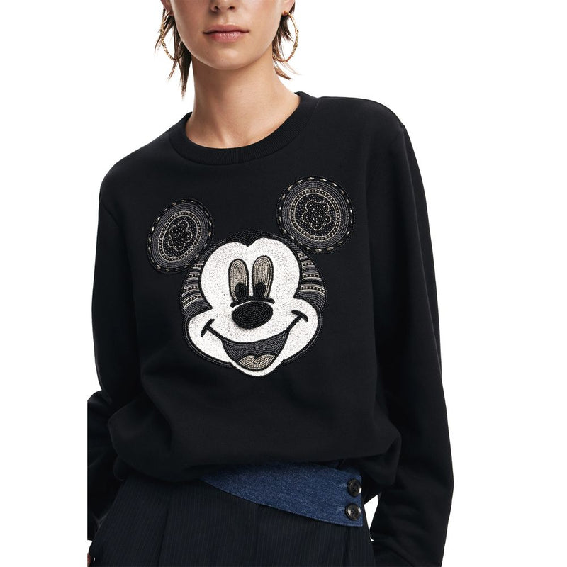 Black Cotton Sweater Desigual