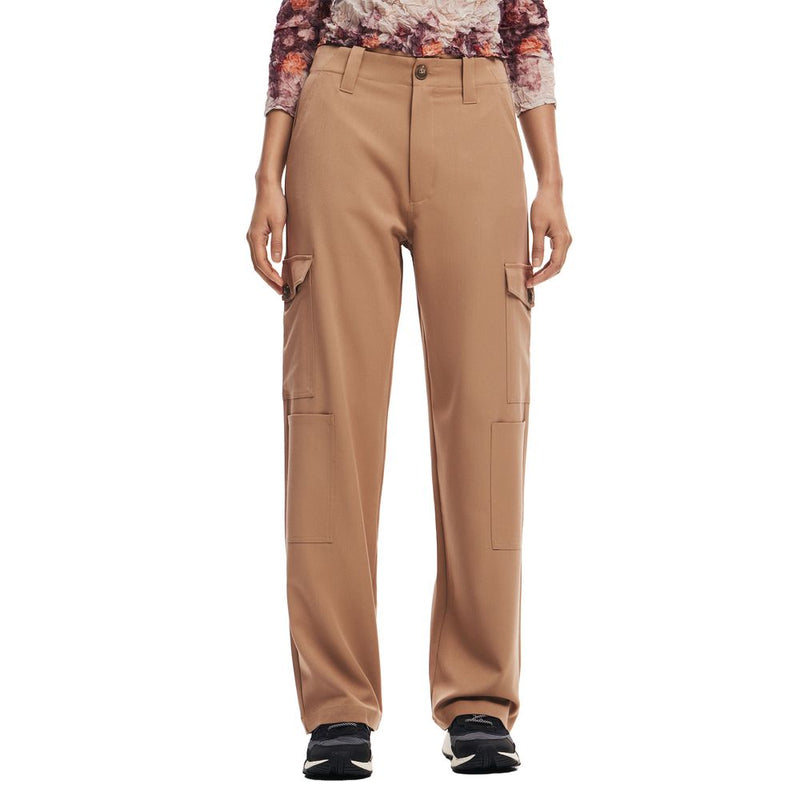 Beige Polyester Jeans & Pant Desigual