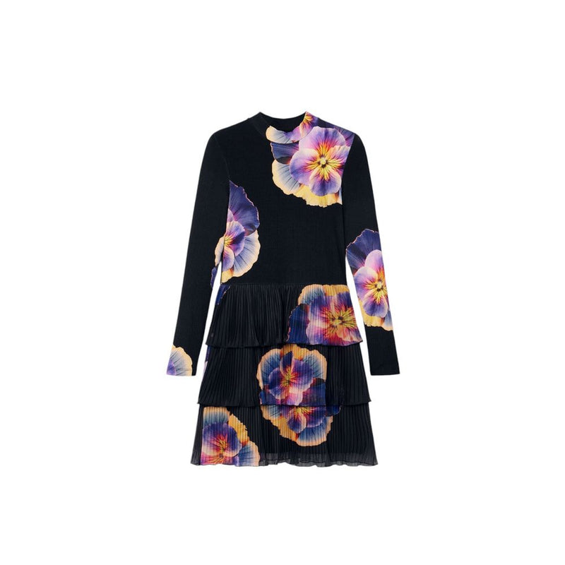 Black Viscose Dress Desigual