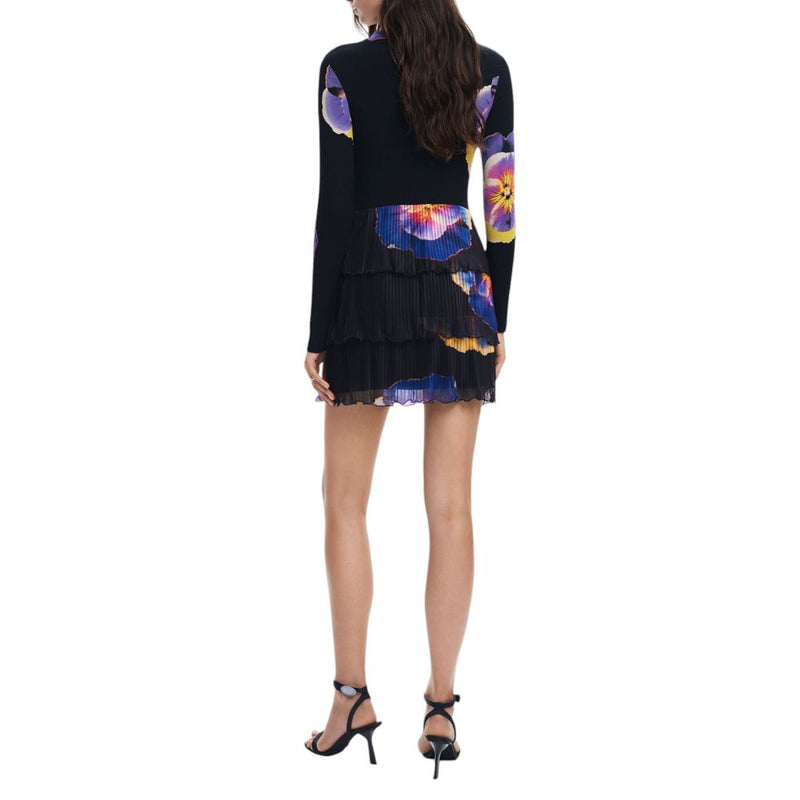 Black Viscose Dress Desigual