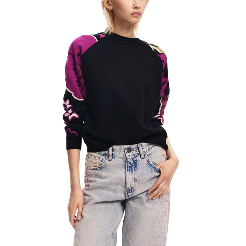 Black Viscose Sweater Desigual