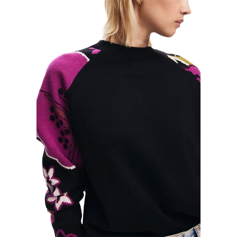 Black Viscose Sweater Desigual