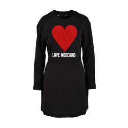 Black Cotton Dress Love Moschino