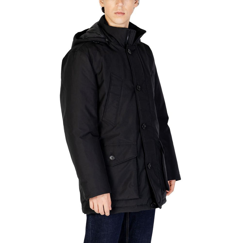 Black Polyester Jacket Hugo Boss