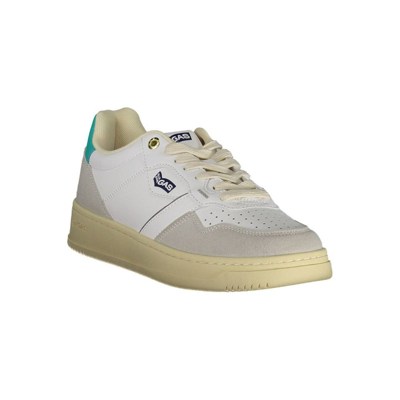 White Artificial Leather Sneaker Gas