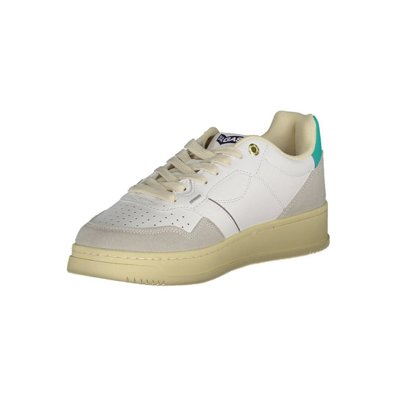 White Artificial Leather Sneaker Gas