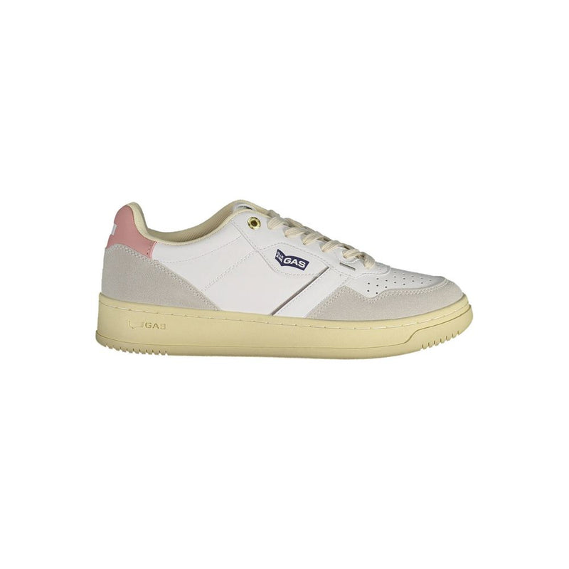 White Artificial Leather Sneaker Gas