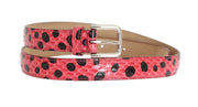 Polka Dot Snakeskin Belt with Silver Buckle Dolce & Gabbana