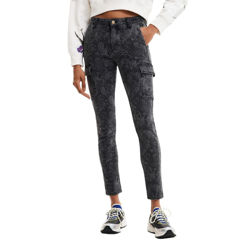 Black Cotton Jeans & Pant Desigual