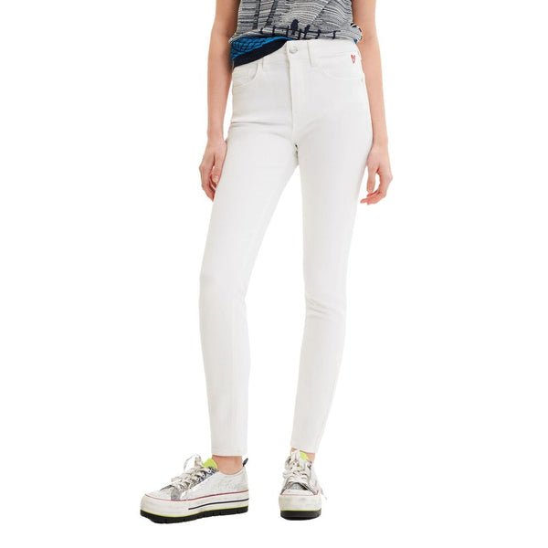 White Cotton Jeans & Pant Desigual