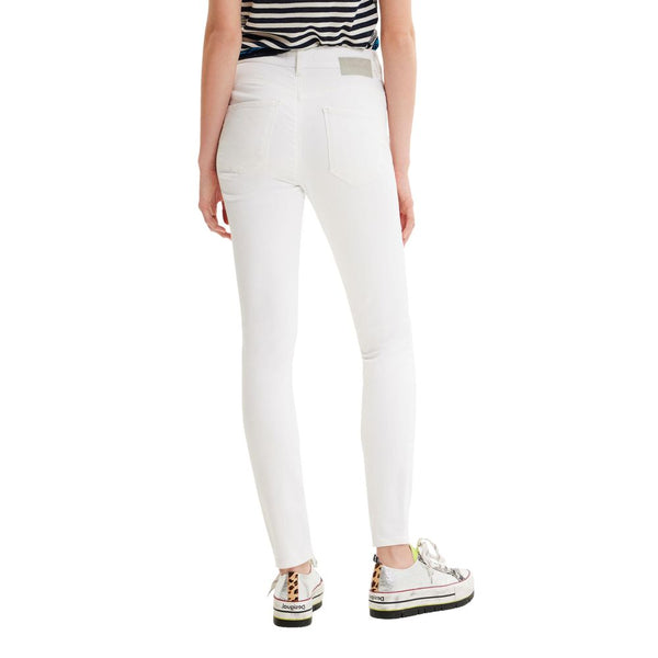 White Cotton Jeans & Pant Desigual