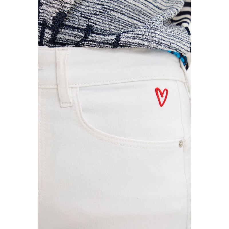 White Cotton Jeans & Pant Desigual