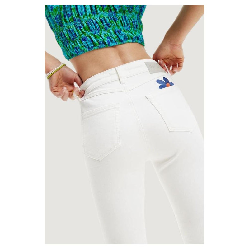 White Cotton Jeans & Pant Desigual