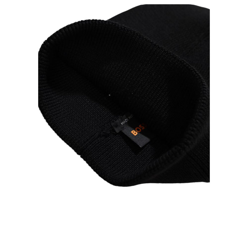 Black Wool Hats & Cap Hugo Boss