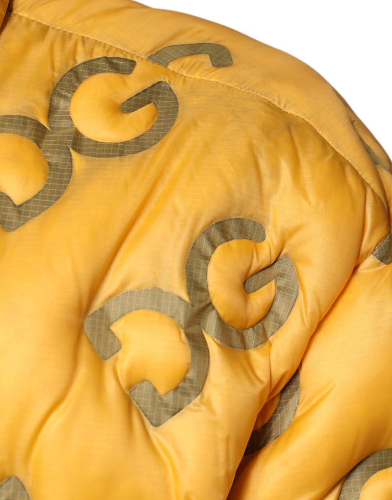Yellow Logo Padded Buttoned Blouson Jacket Dolce & Gabbana