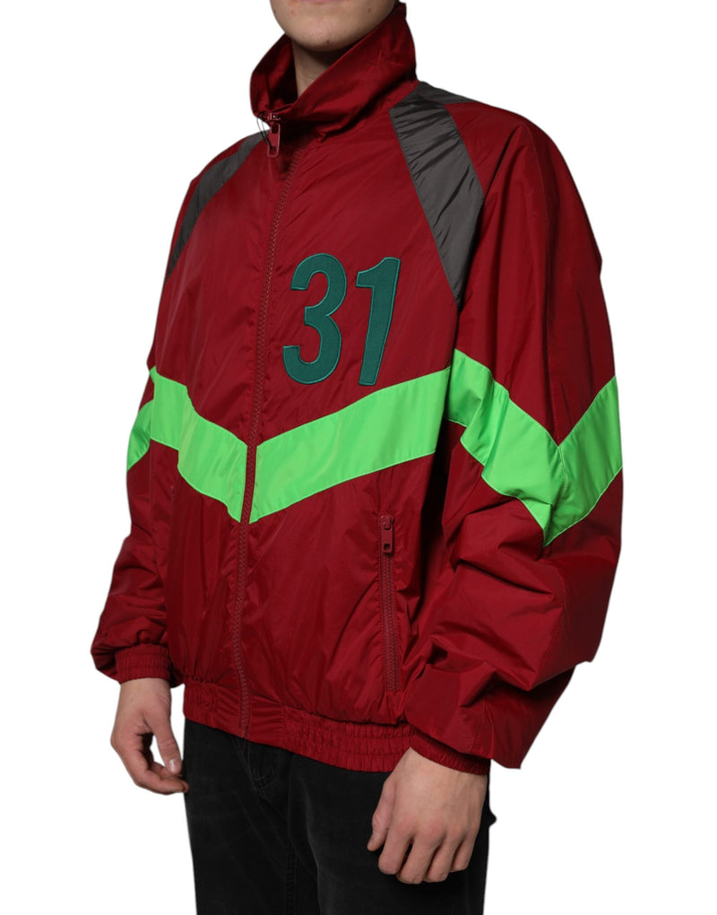 Multicolor Nylon Full Zip Windbreaker Jacket Dolce & Gabbana