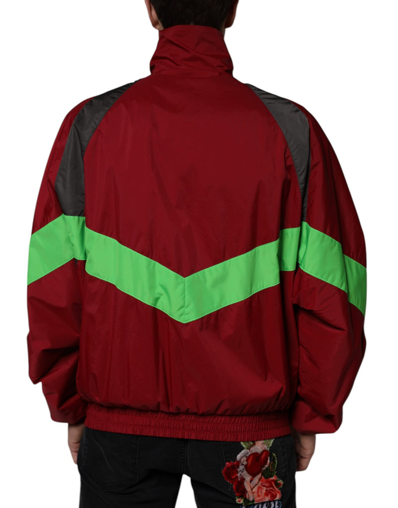 Multicolor Nylon Full Zip Windbreaker Jacket Dolce & Gabbana
