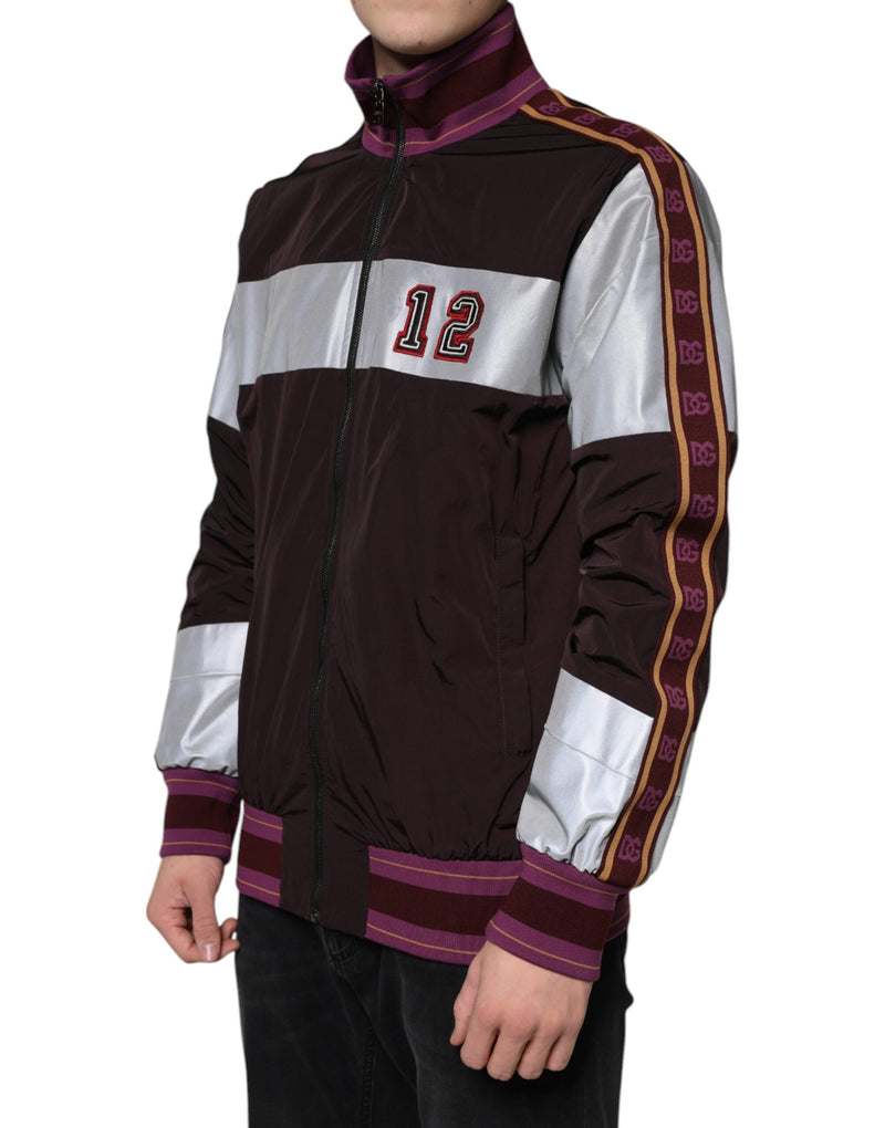 Multicolor Full Zip Jersey Men Bomber Jacket Dolce & Gabbana
