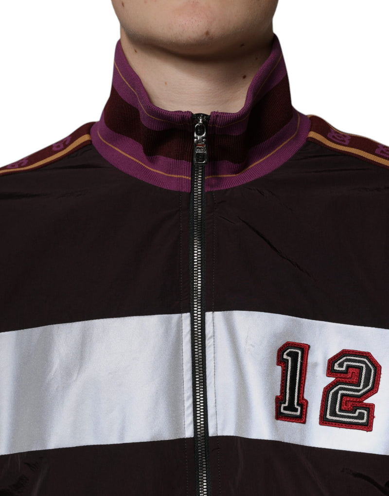 Multicolor Full Zip Jersey Men Bomber Jacket Dolce & Gabbana