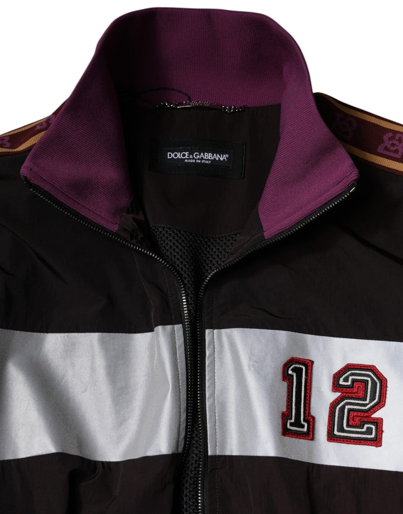 Multicolor Full Zip Jersey Men Bomber Jacket Dolce & Gabbana