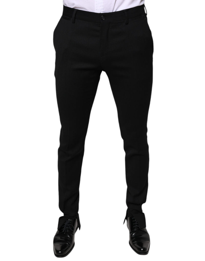 Black Wool Skinny Formal Dress Pants Dolce & Gabbana