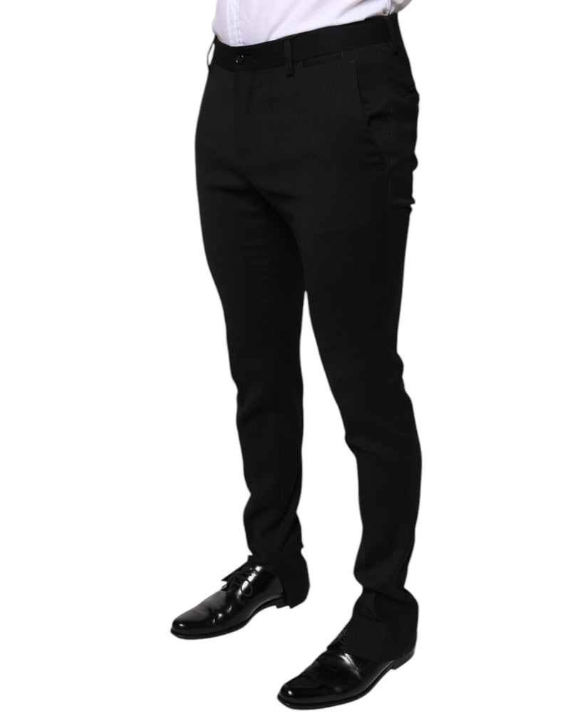 Black Wool Skinny Formal Dress Pants Dolce & Gabbana