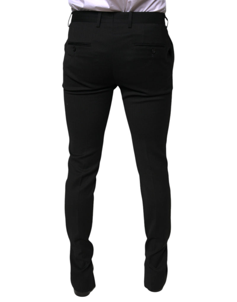 Black Wool Skinny Formal Dress Pants Dolce & Gabbana