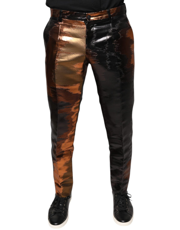 Multicolor Jacquard Skinny Men Pants Dolce & Gabbana