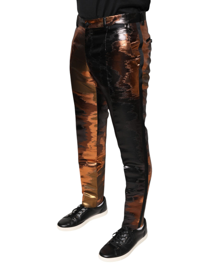 Multicolor Jacquard Skinny Men Pants Dolce & Gabbana