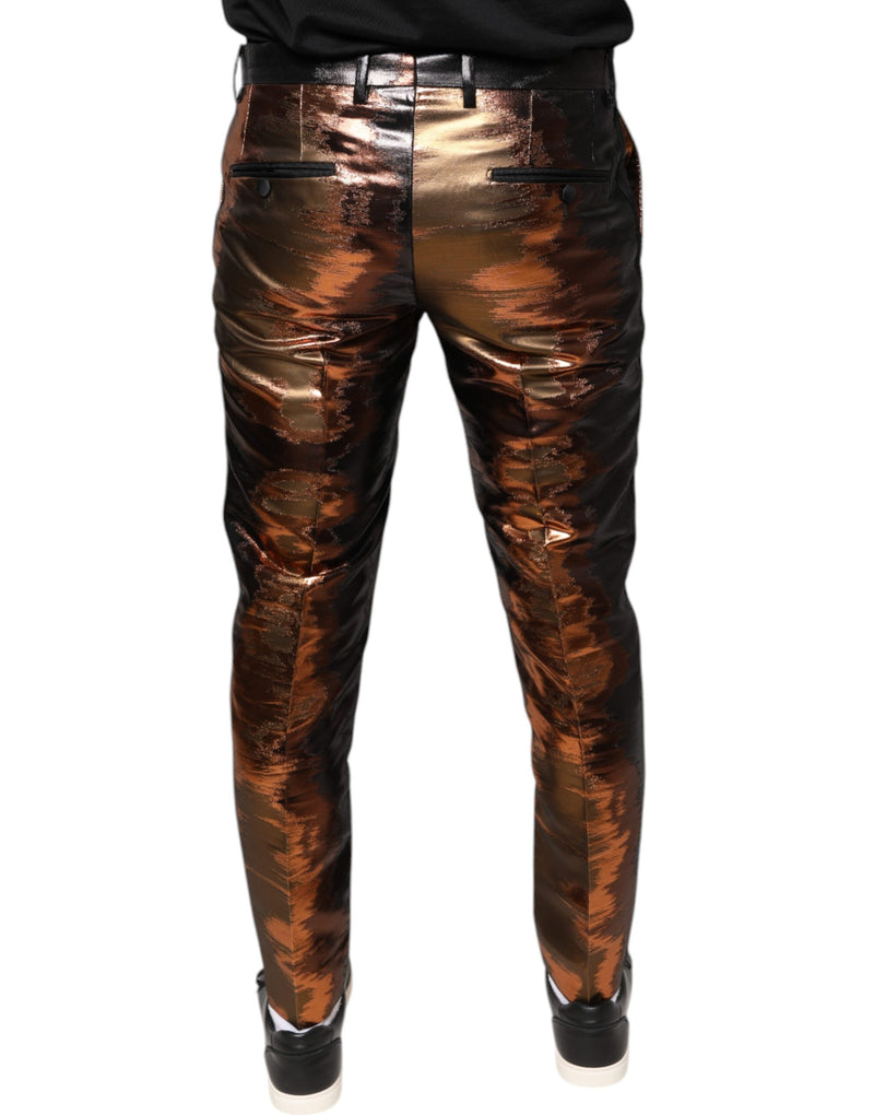 Multicolor Jacquard Skinny Men Pants Dolce & Gabbana
