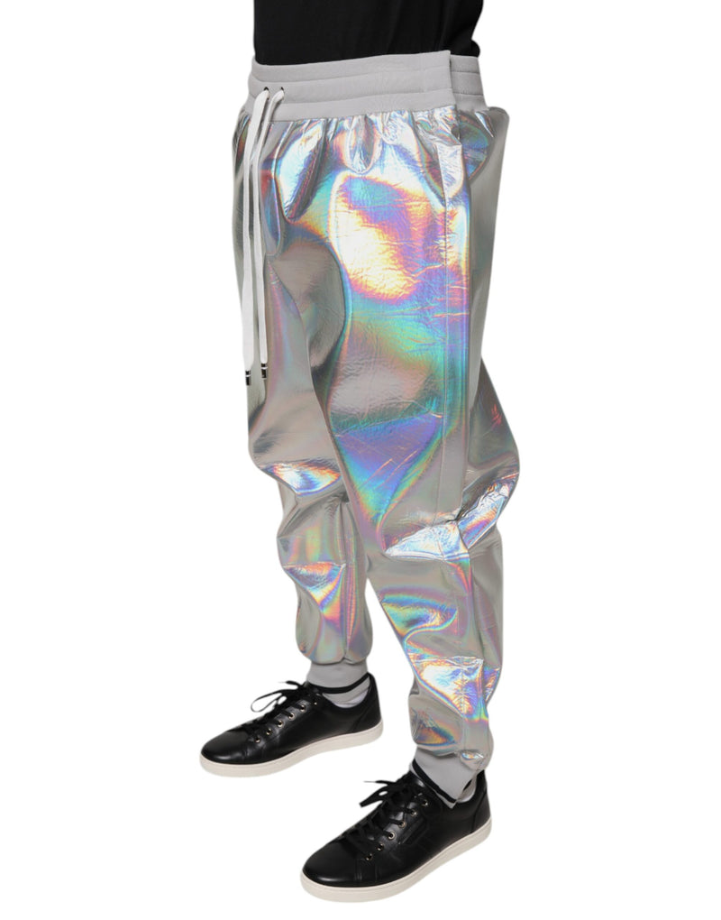 Silver Iridescent Men Jogger Sweatpants Pants Dolce & Gabbana