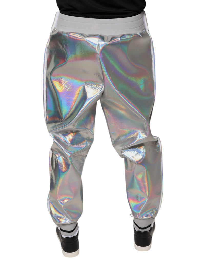 Silver Iridescent Men Jogger Sweatpants Pants Dolce & Gabbana