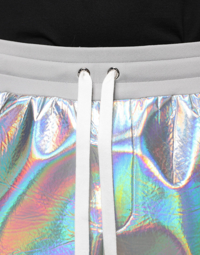 Silver Iridescent Men Jogger Sweatpants Pants Dolce & Gabbana