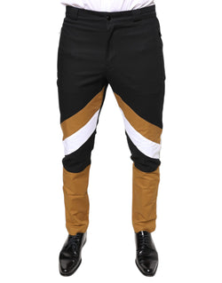 Multicolor Stripe Skinny Cotton Pants Dolce & Gabbana