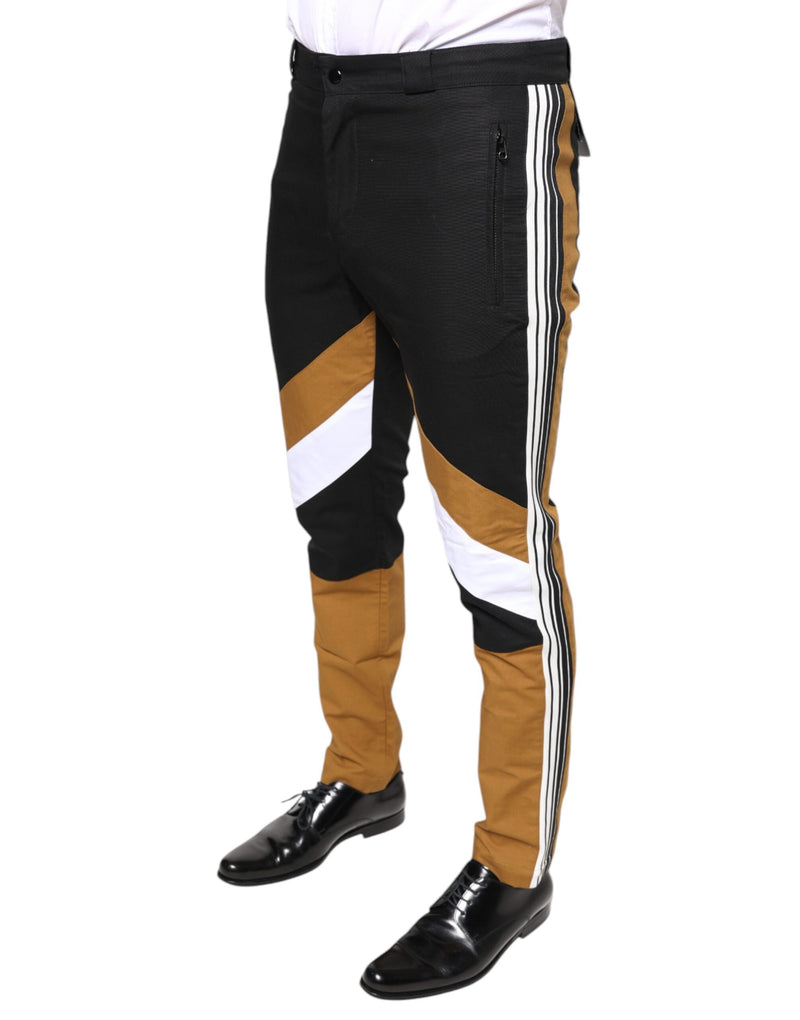Multicolor Stripe Skinny Cotton Pants Dolce & Gabbana
