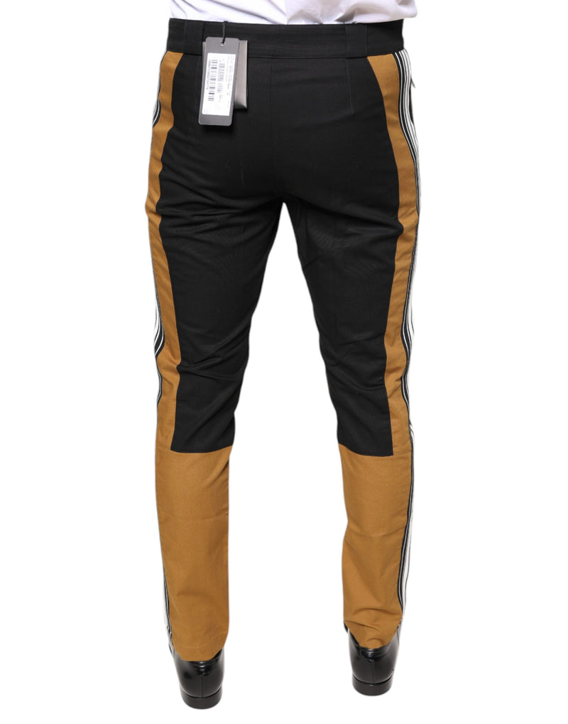 Multicolor Stripe Skinny Cotton Pants Dolce & Gabbana