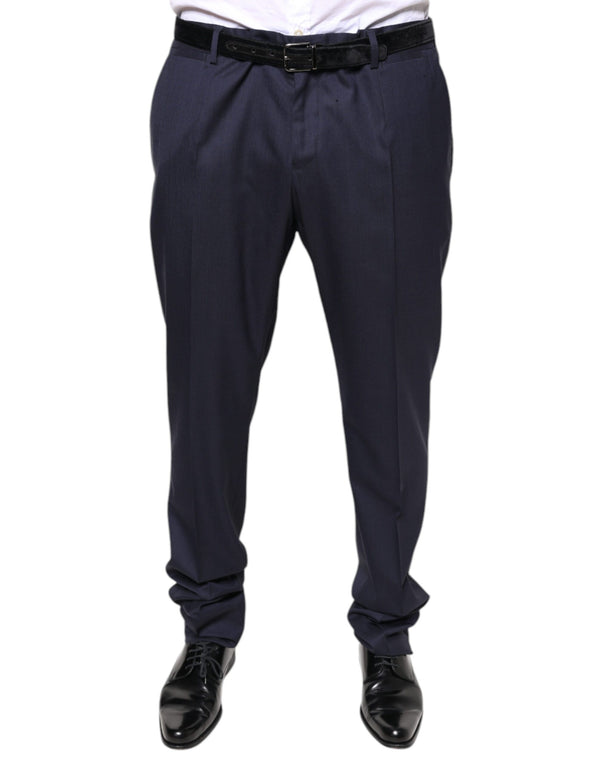 Blue Wool Skinny Formal Dress Pants Dolce & Gabbana