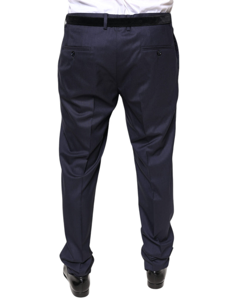 Blue Wool Skinny Formal Dress Pants Dolce & Gabbana