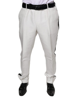 White Polyester Formal Dress Pants Dolce & Gabbana