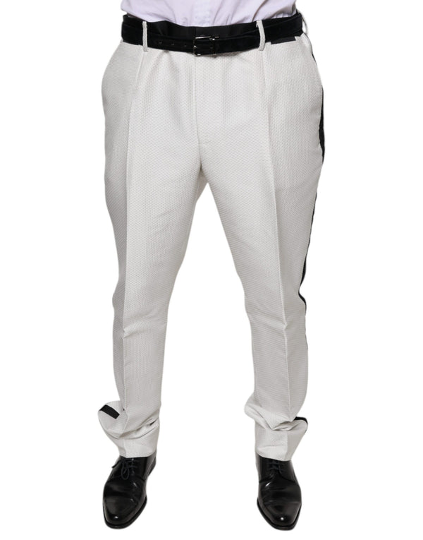 White Polyester Formal Dress Pants Dolce & Gabbana