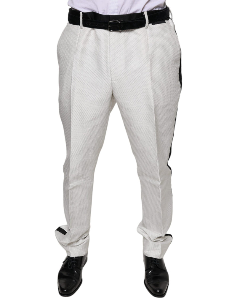White Polyester Formal Dress Pants Dolce & Gabbana