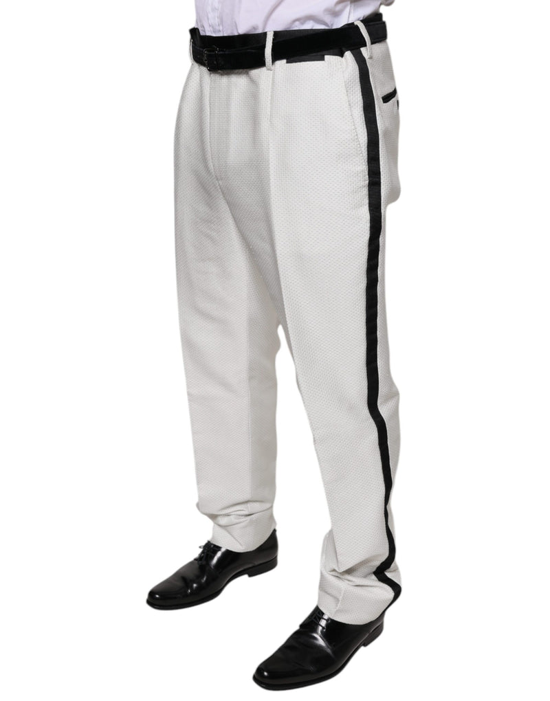 White Polyester Formal Dress Pants Dolce & Gabbana
