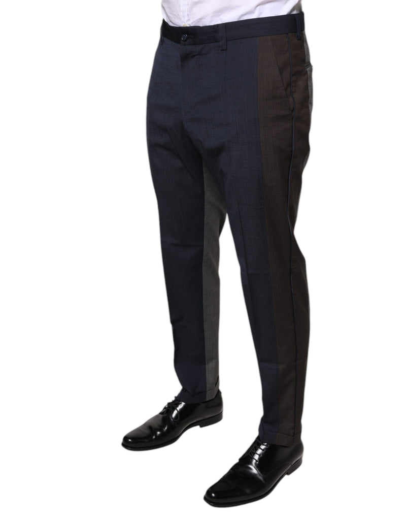 Black Cotton Wool Formal Dress Pants Dolce & Gabbana