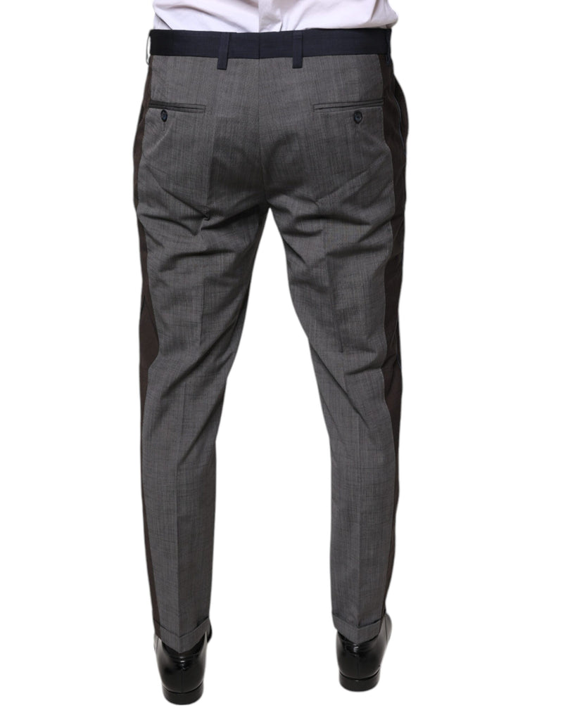 Black Cotton Wool Formal Dress Pants Dolce & Gabbana