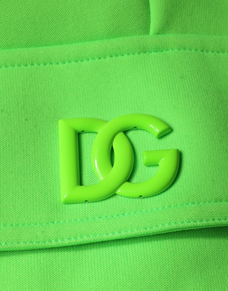 Neon Green Polyester Cargo Jogger Sweatpants Pants Dolce & Gabbana