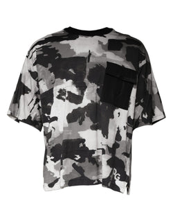 Multicolor Camouflage Cotton Crewneck T-shirt Dolce & Gabbana