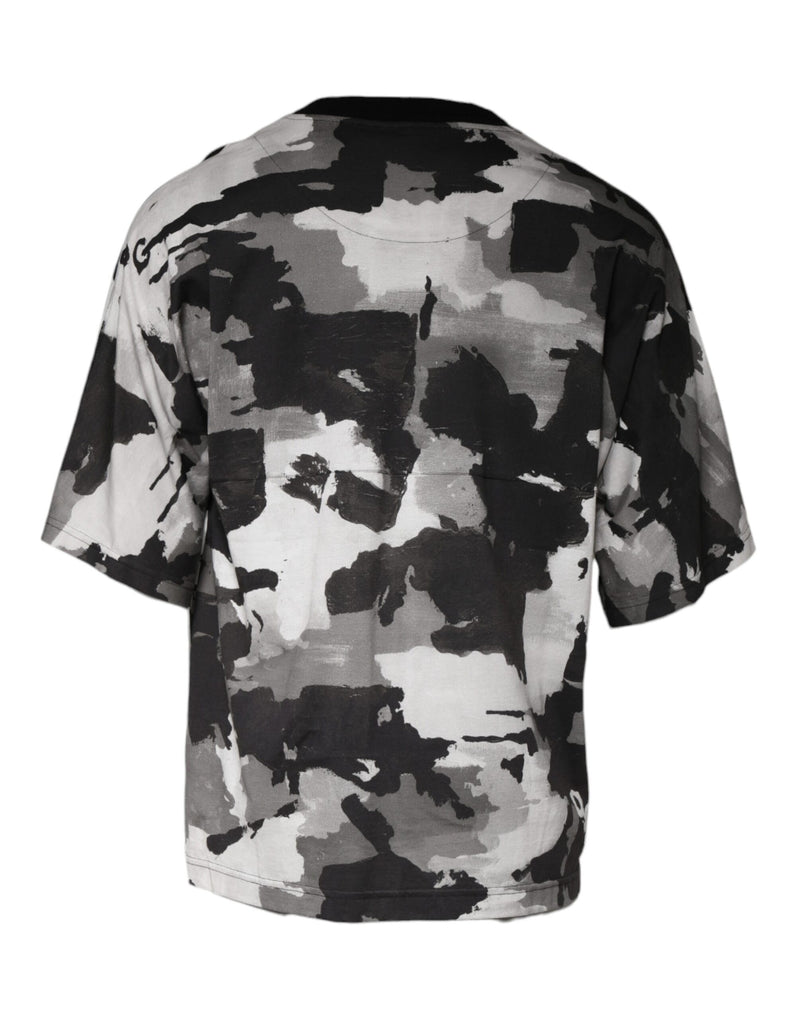 Multicolor Camouflage Cotton Crewneck T-shirt Dolce & Gabbana