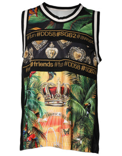 Multicolor Tropical Sleeveless Tank T-shirt Dolce & Gabbana