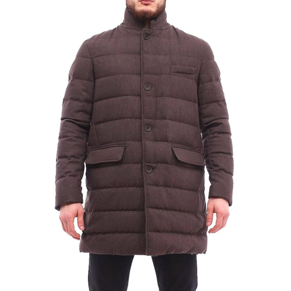 Brown Wool Jacket Herno
