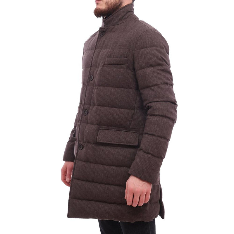 Brown Wool Jacket Herno